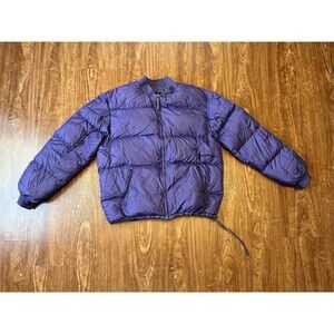 Vintage REI Jacket Down Fill Puffer Bomber Purple Mens Small 80's Streetwear